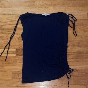 LOFT Navy Ruched Women's Blouse